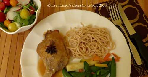 Cuisses de canard braisées, façon orientale + 