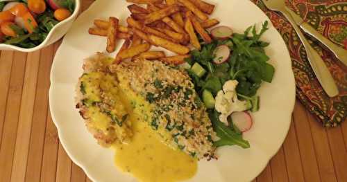 Poisson au four, sauce orange-moutarde 