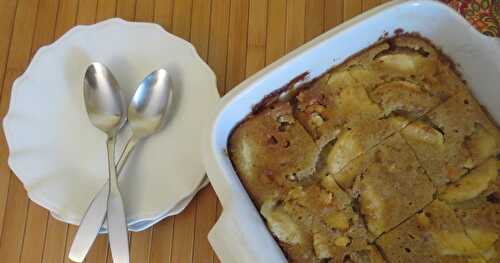 Clafoutis pomme-poire et chocolat blanc +