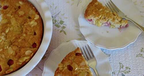 Tarte de paresseuse, ananas et framboises + 