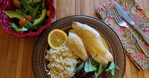 Filets de poisson, sauce crémeuse à l’orange 