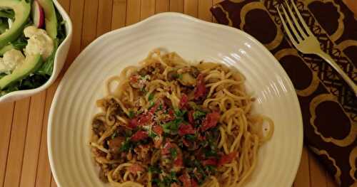 Sauce à spaghetti au veau et ses garnitures + 