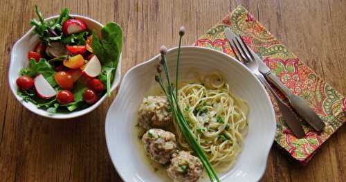 Boulettes de poulet, sauce piccata +