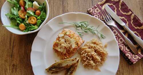 Pavés de truite, enrobage aux amandes et au quinoa + 