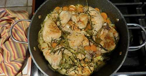 Casserole de poulet fondant au fenouil et à l’estragon + 