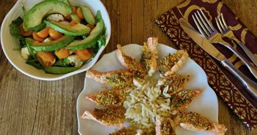 Langoustines au pesto de tomates séchées + 