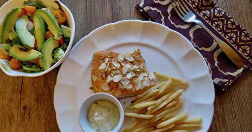 Pavés de truite aux amandes, mayonnaise maison à l’orange +