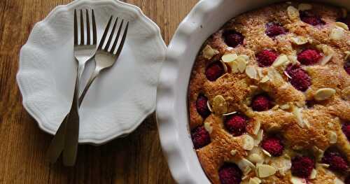 Tarte paresseuse, bananes et framboises, version deux +