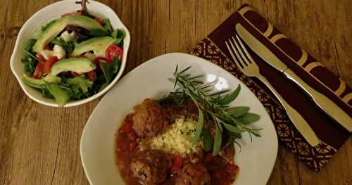 Boulettes de dinde aux herbes et au vin +