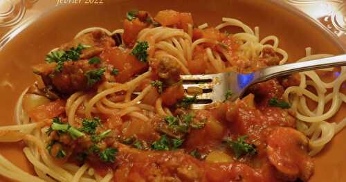 Spaghetti à la saucisse italienne +
