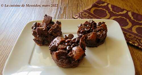 Petits poudings au pain chocolatés + 