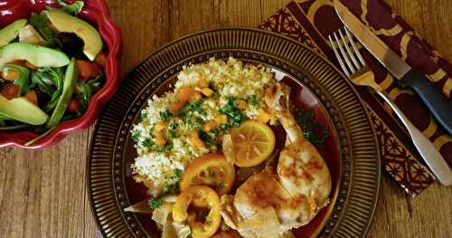 Poêlée de poulet à l’orange et aux abricots +