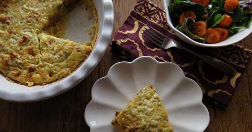 Quiche sans croûte aux saucisses *