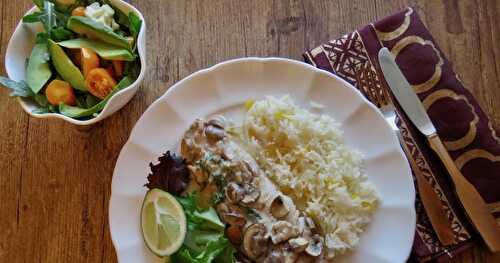 Filets de doré, sauce crémeuse aux champignons + 