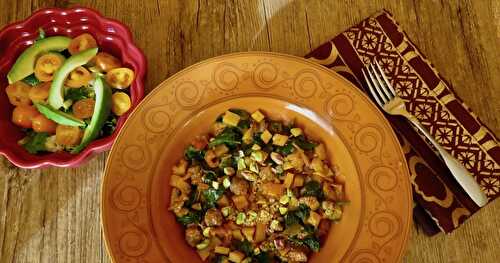 Poêlée de merguez aux fruits avec couscous à la bière +