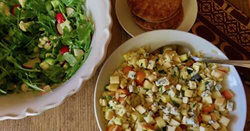 Salade d’orzo à la pomme et au bleu +