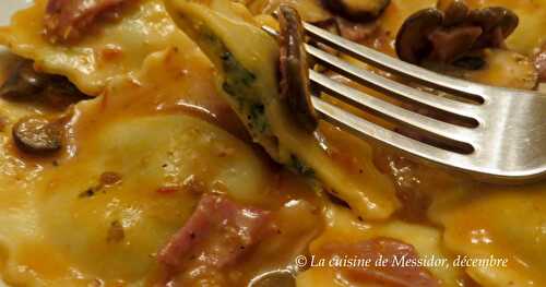 Raviolis express, sauce indo-italienne + 