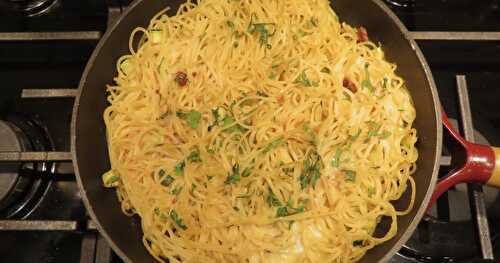 Omelette de spaghettis au thon à l’italienne + 