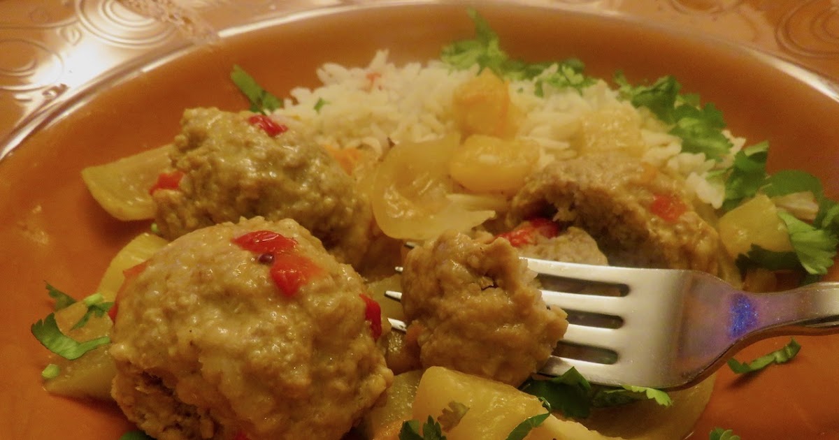 Boulettes de porc à l’ananas, façon indienne + 