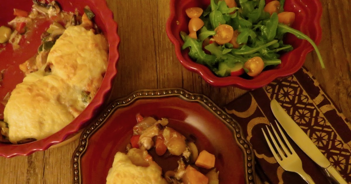 Pâté au poulet, croûte au cheddar, version 2 + 