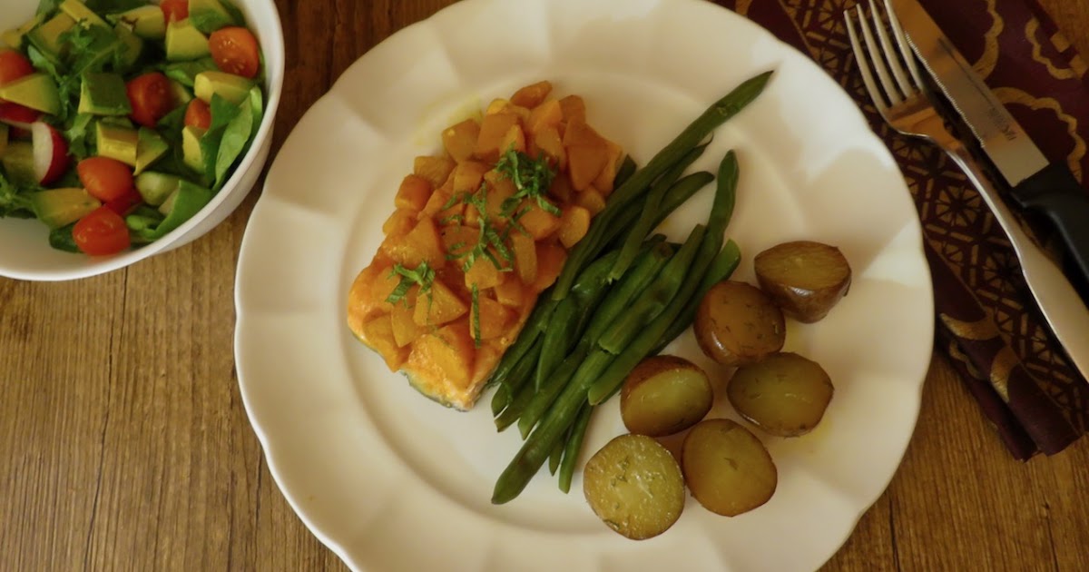 Filets de truite aux pêches + 