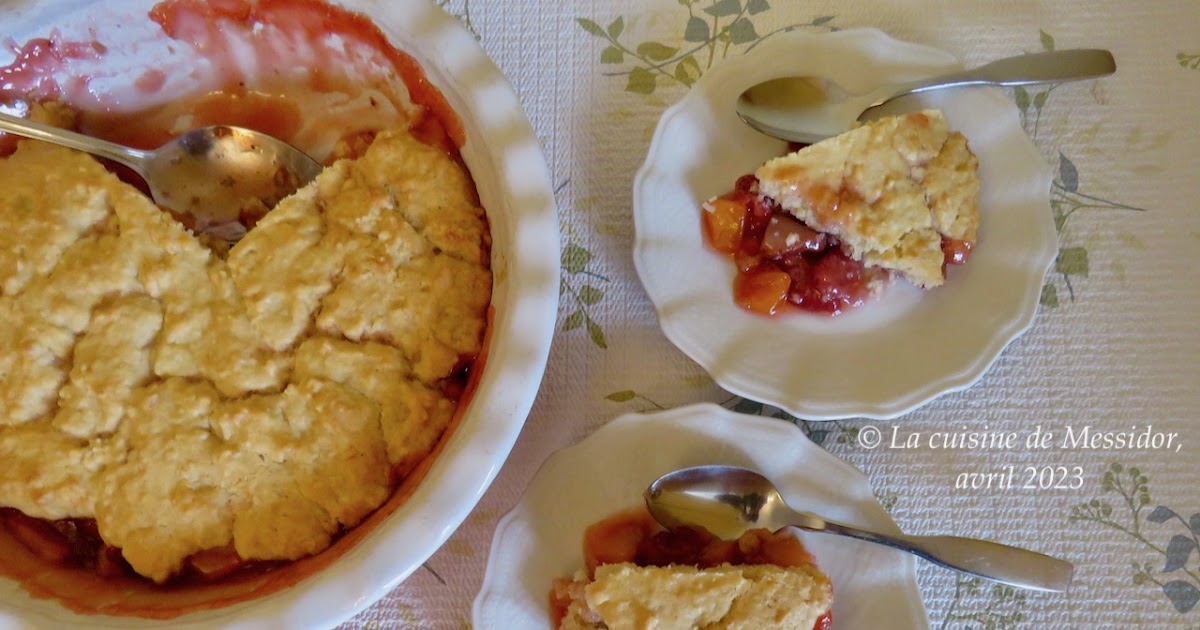 Pouding aux fraises et aux pêches + 