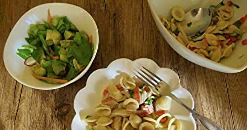 Salade de pâtes à l’orientale au goût de crabe + 