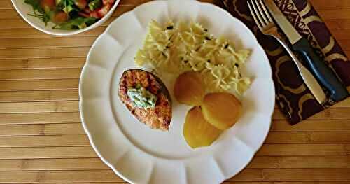 Vacances en cuisine 12 - Darnes de saumon au beurre de basilic +