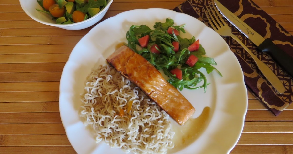 Vacances en cuisine 21- Pavés de saumon, façon teriyaki + 