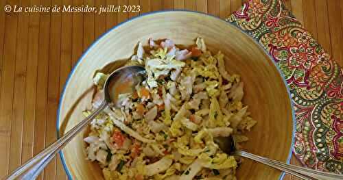 Vacances en cuisine 40 - Salade de goberge, version chou-coco