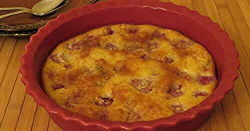 Clafoutis coco-framboises 