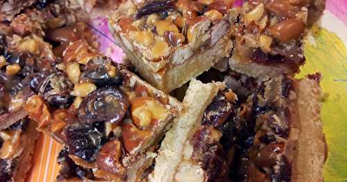 Bars aux amandes, aux noisettes et aux cranberries