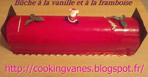 Bûche à la vanille et à la framboise