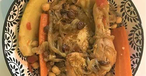 Couscous au poulet et aux oignons caramélisés à ma façon