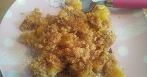 Crumble aux pommes et aux noix