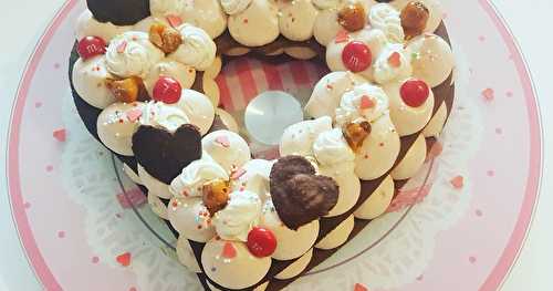 Heart number cake Gianduja