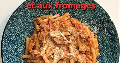 Macaronis au ragoût aux fromages