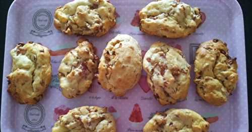 Madeleines aux allumettes de lardons, à l'emmental et  sans oeufs