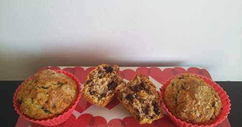 Muffins à la banane et aux pépites de chocolat