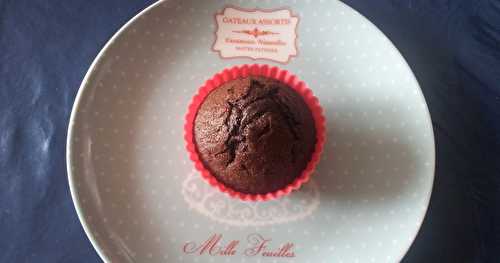 Muffins au chocolat avec des grosses pépites de chocolat