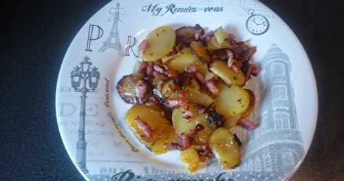 Poêlée de pommes de terre aux lardons