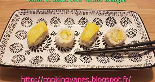 Sushis et makis coco-vanille-mangue