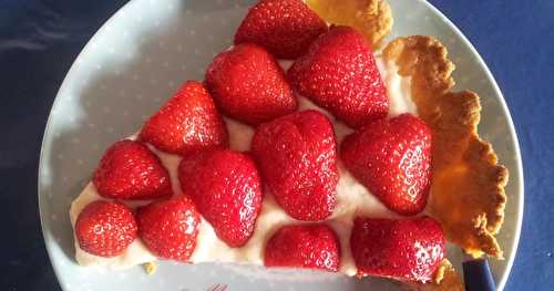 Tarte aux fraises sans oeufs