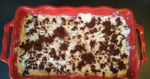 Tiramisu sans oeufs à la banane et au chocolat