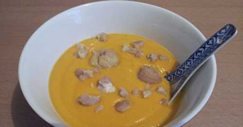 Velouté de potimarron et de châtaignes