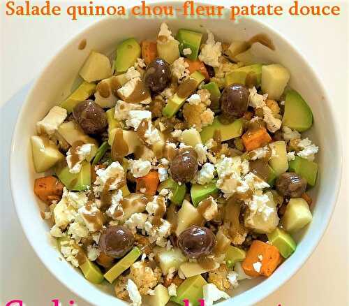 Salade de quinoa, chou-fleur, patate douce
