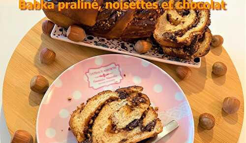 Brioche Babka praliné noisettes et chocolat