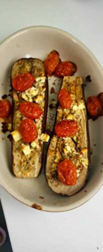 Aubergine grillée à la feta et aux tomates cerises ww