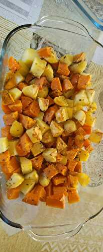 Pomme de terre et patate douce rissolées à l'omnicuiseur