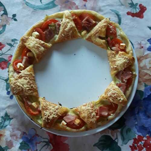 TARTE AUX LEGUMES ET JAMBON EN COURONNE ( sans thermomix)